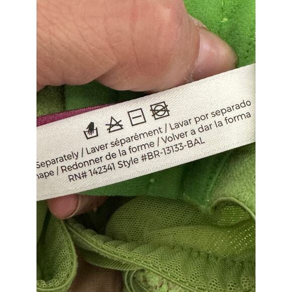 Adore Me Women's Mint Green Floral Shimmer Shine Unlined Demi Bra Size 44DD - Picture 4 of 7